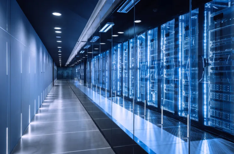 Image of data center with server racks