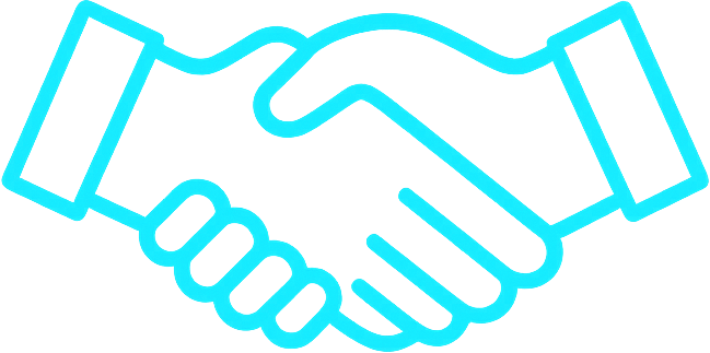 Icon of a handshake indicating that we connect you with trusted lenders who specialize in power equipment funding